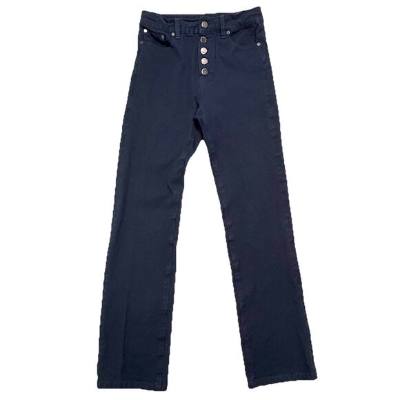 Joseph Brand Slim Leg Jeans Button-Fly Navy Blue Womens Sz 34 (26x28) US 2 - Picture 1 of 10